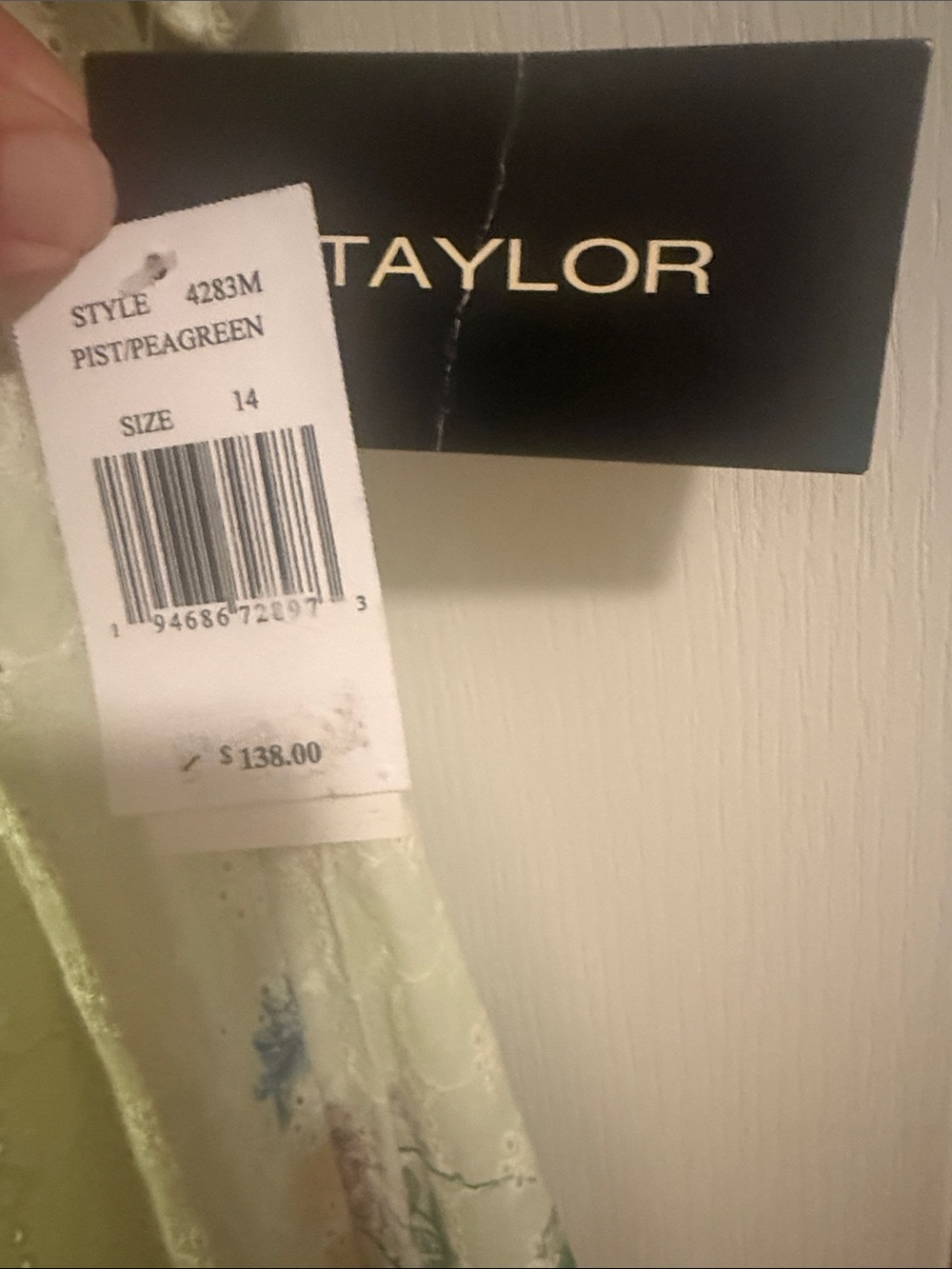 Taylor Light Green Floral Dress. NWT - Picture 3 of 5